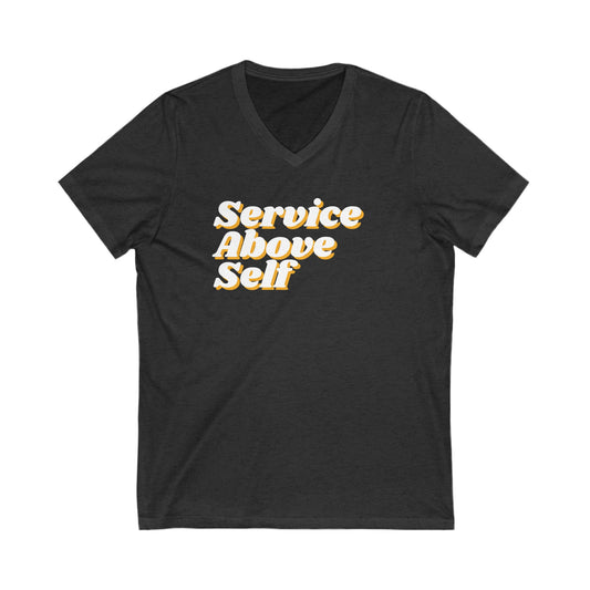 Women's Service Above Self Jersey Short Sleeve V-Neck Tee