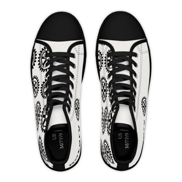 Women's High Top Sneakers (White w/ Black) - Image 2