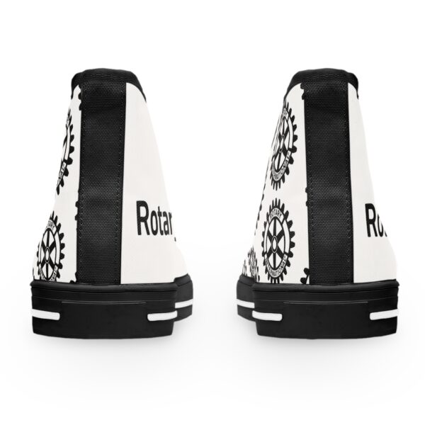 Women's High Top Sneakers (White w/ Black) - Image 3