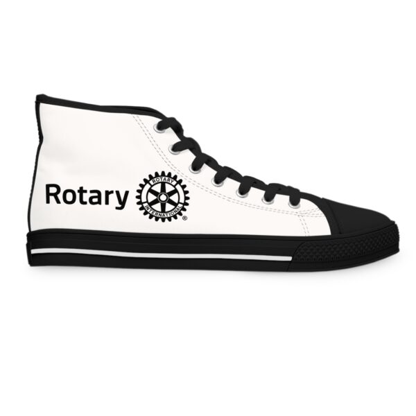Women's High Top Sneakers (White w/ Black) - Image 4