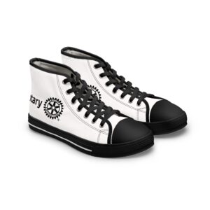 Women's High Top Sneakers (White w/ Black)