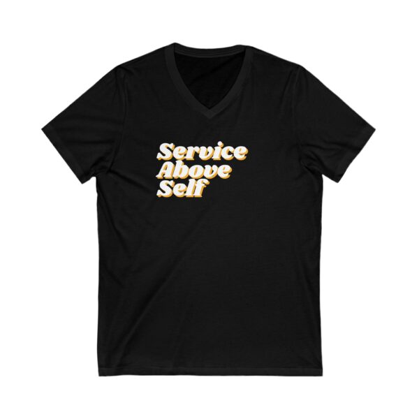 Women's Service Above Self Jersey Short Sleeve V-Neck Tee - Image 3
