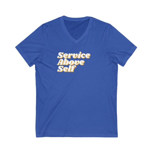 Women's Service Above Self Jersey Short Sleeve V-Neck Tee - Image 7