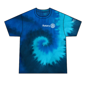 Rotary Rockstar - Blue Tie-Dye Tee