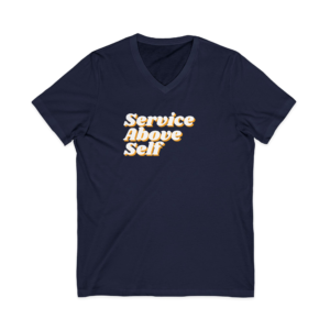 Women's Service Above Self Jersey Short Sleeve V-Neck Tee