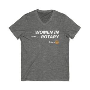 Women In Rotary Casual V-Neck Tee