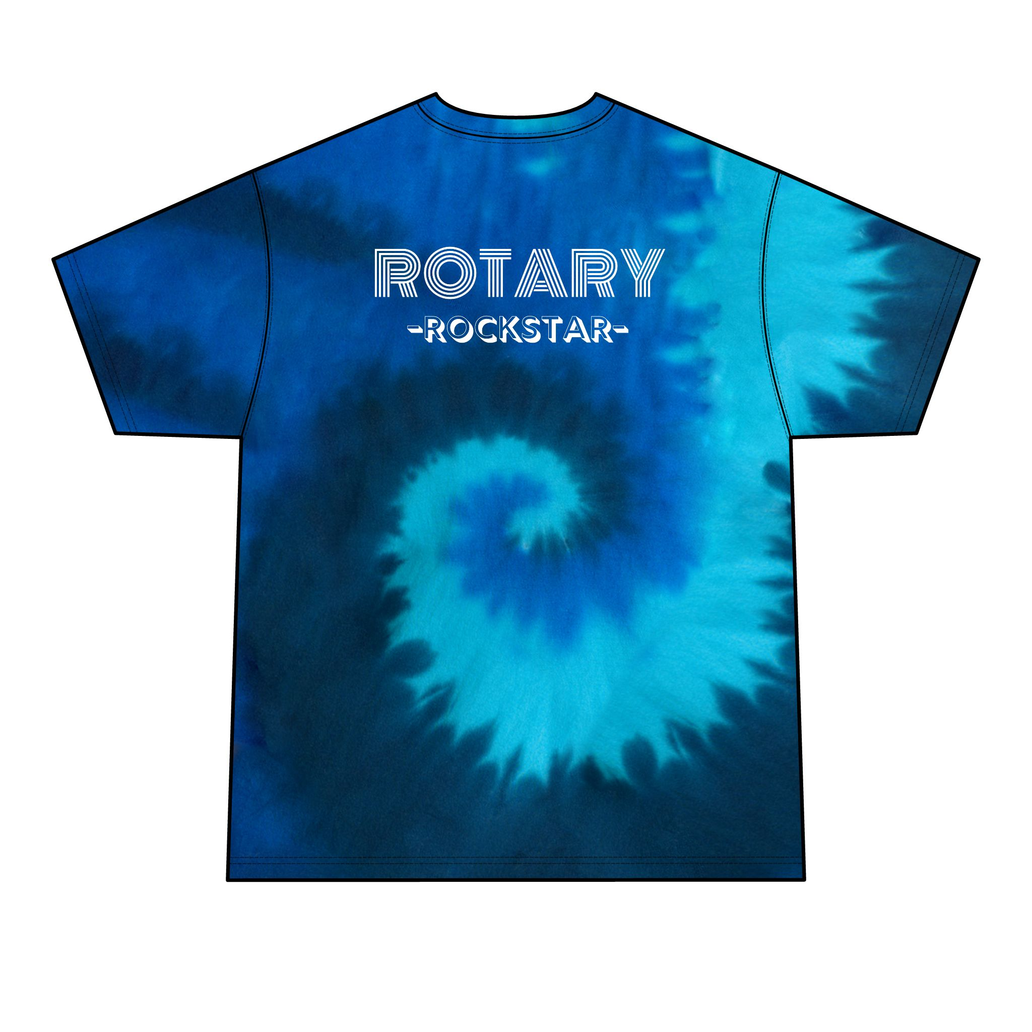 Rotary Rockstar - Blue Tie-Dye Tee - Image 2