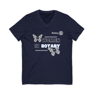 Women in Rotary V-Neck Tee, Butterfly Shirt